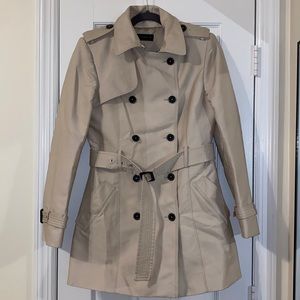 Zara Woman Double Breasted Cream Coat